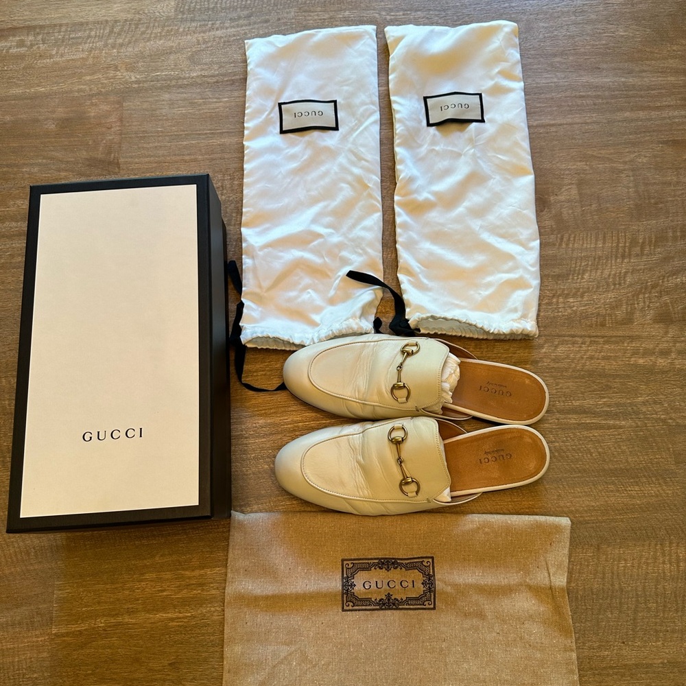 EUC Gucci Princetown Mules